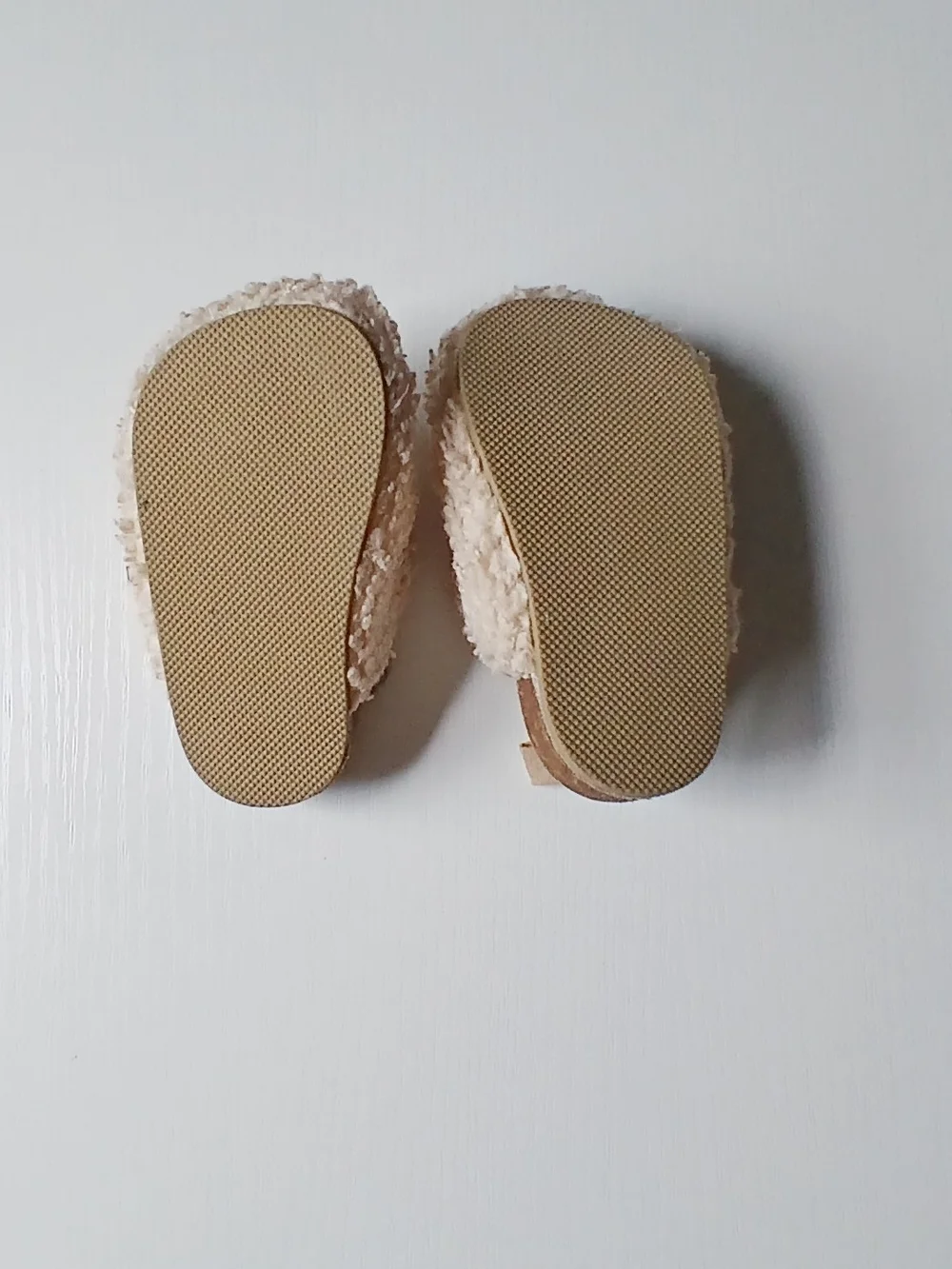 Carter's Cream Sherpa Infant Slip-On Booties
